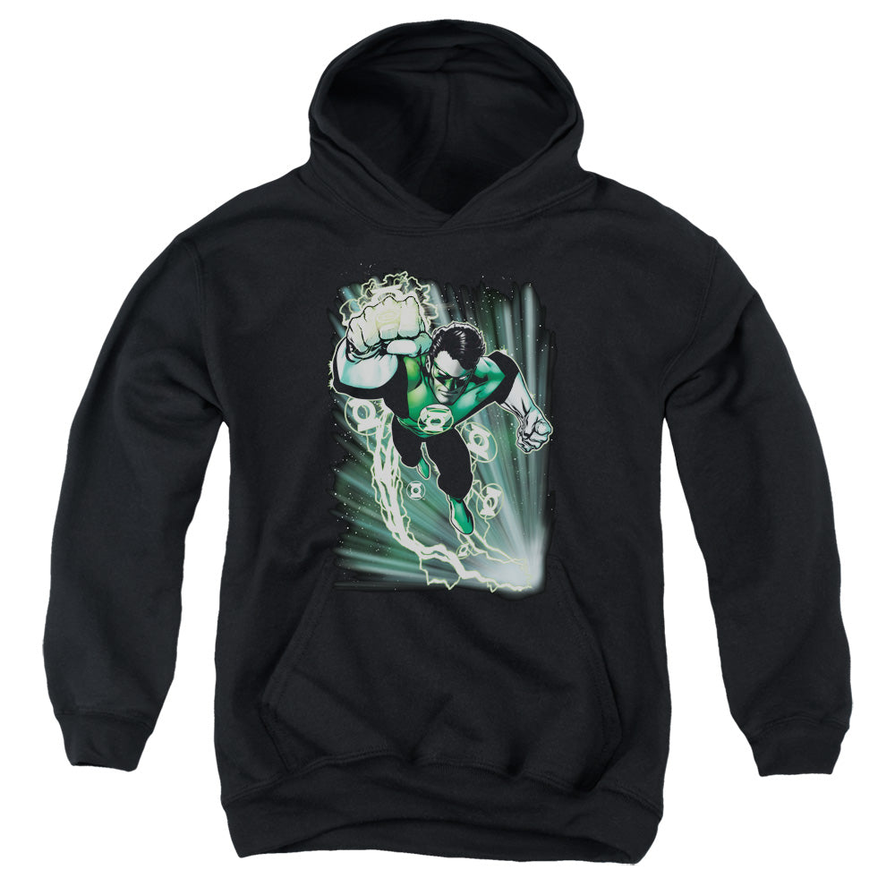 Justice League Emerald Energy Kids Youth Hoodie Black