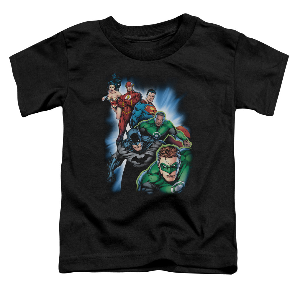 Justice League Heroes Unite Toddler Kids Youth T Shirt Black