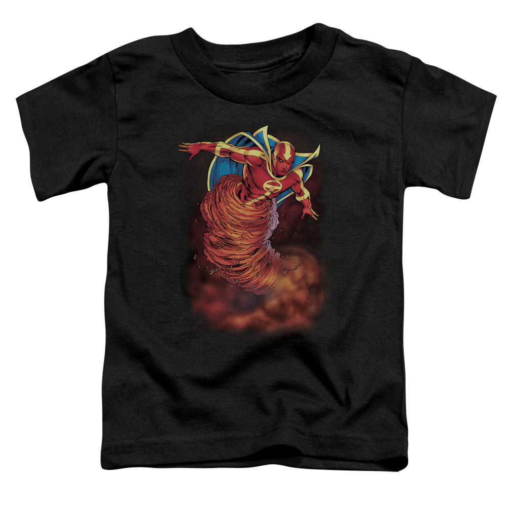 Justice League Tornado Cloud Toddler Kids Youth T Shirt Black