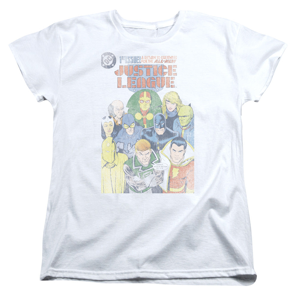 Justice League Justice League #1 Cover Womens T Shirt White