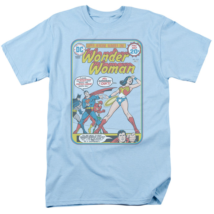 Justice League Wonder Woman #212 Cover Mens T Shirt Light Blue