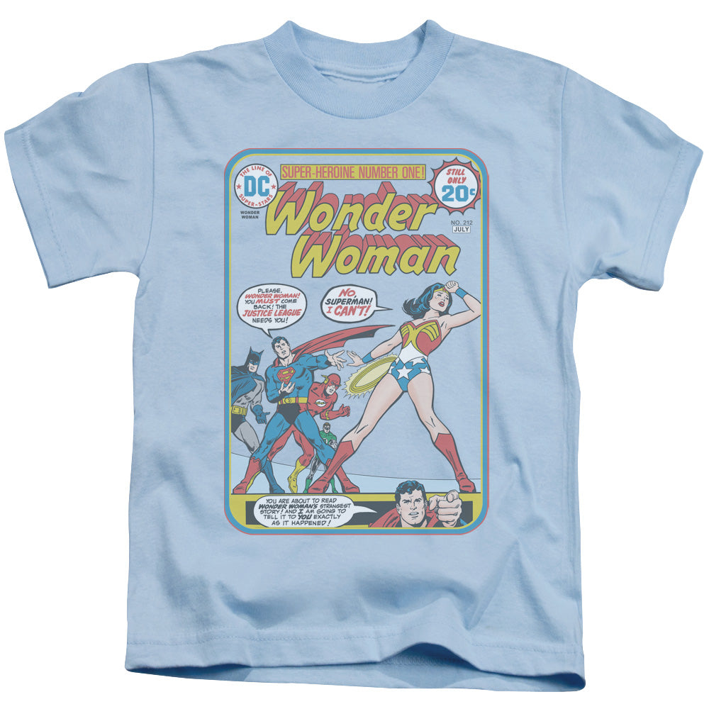Justice League Ww #212 Cover Juvenile Kids Youth T Shirt Light Blue