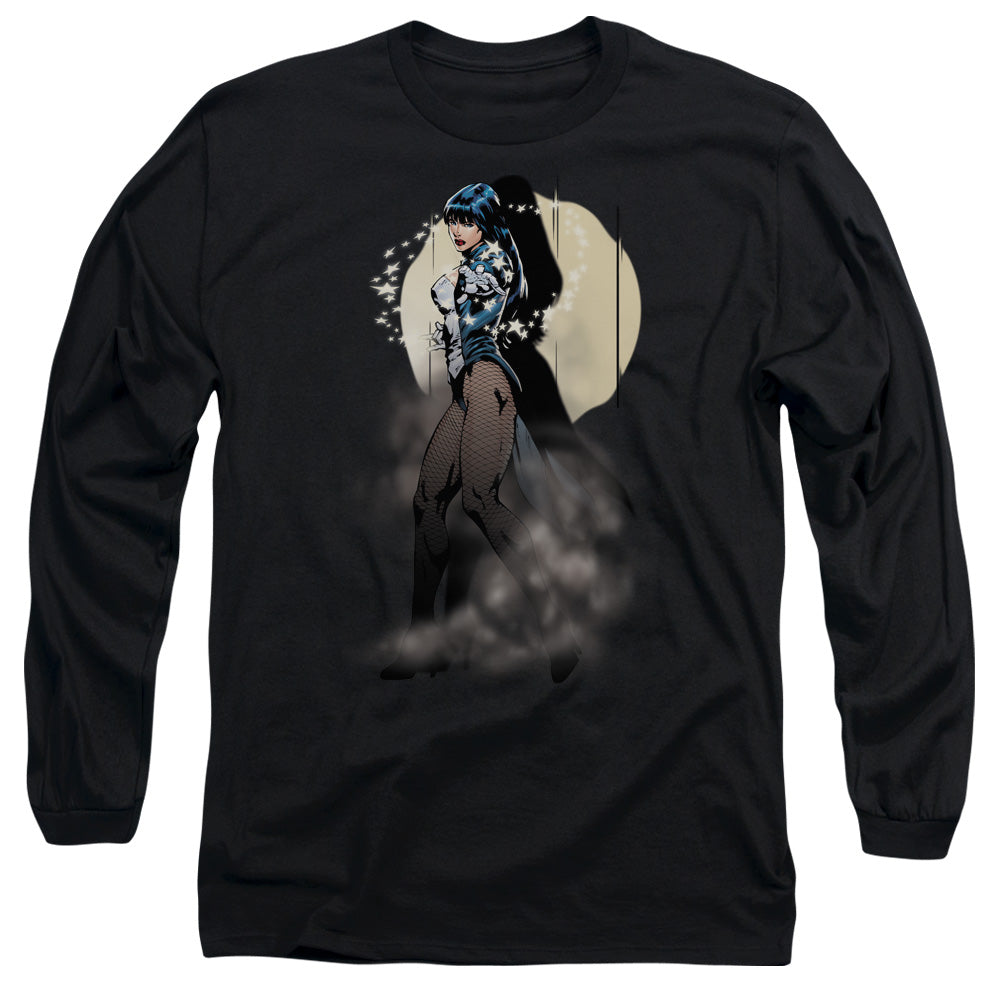 Justice League Zatanna Illusion Mens Long Sleeve Shirt Black