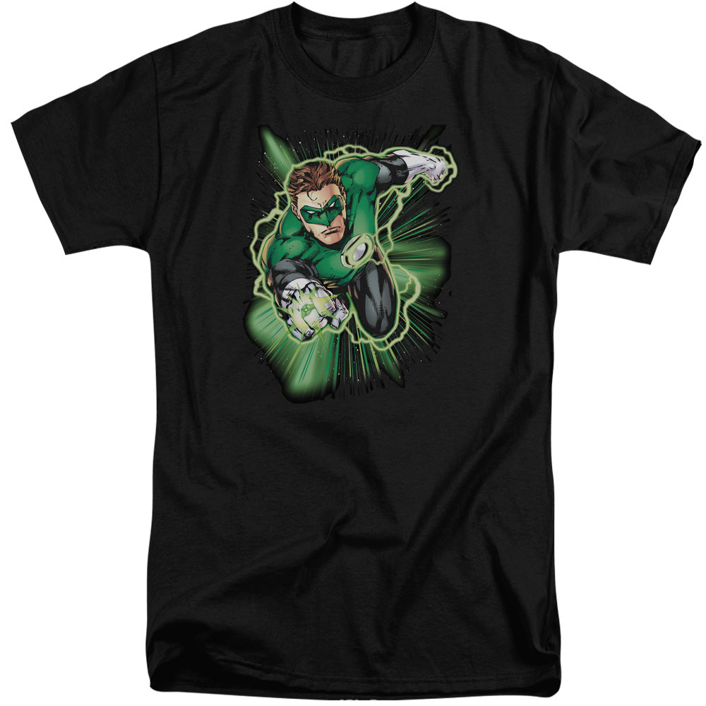 Justice League Of America Green Lantern Energy Mens Tall T Shirt Black Officially Licensed