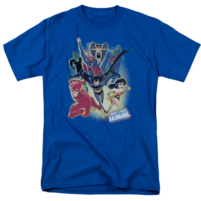 Justice League Unlimited Mens T Shirt Royal Blue