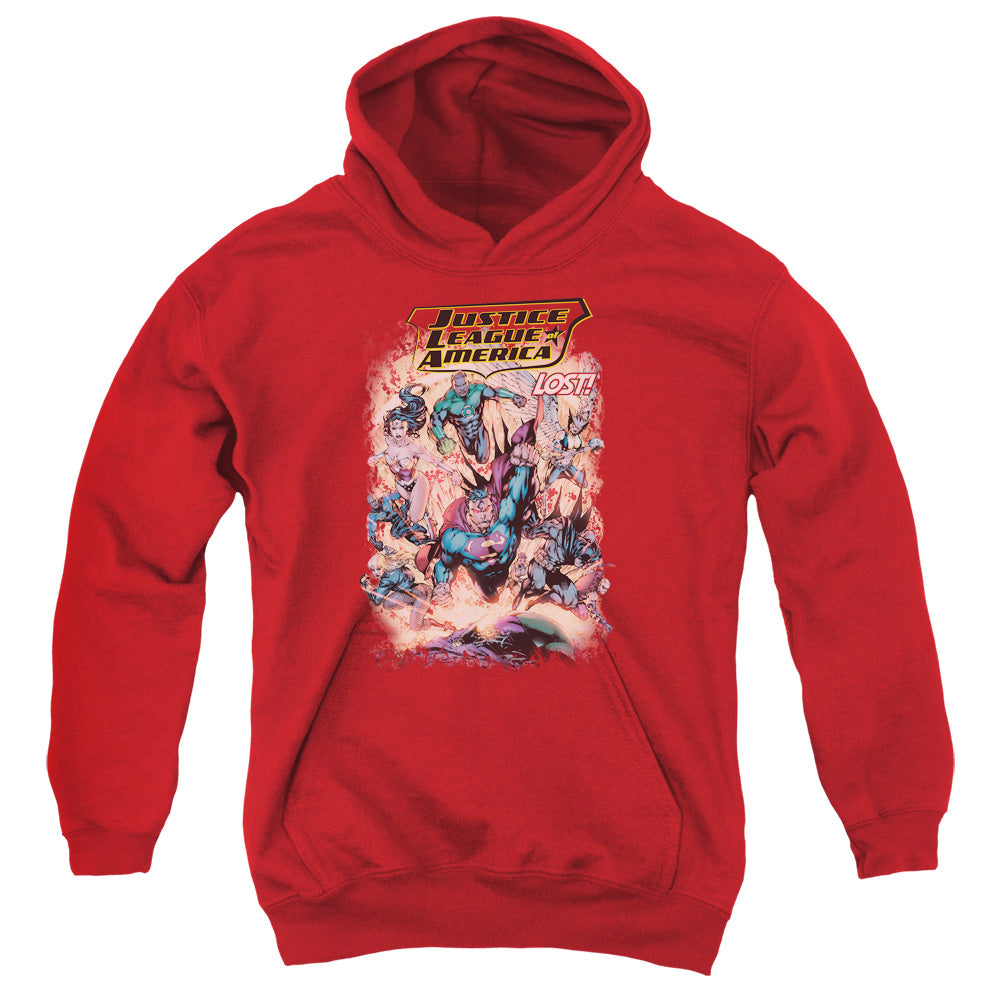 Justice League Lost Kids Youth Hoodie Red