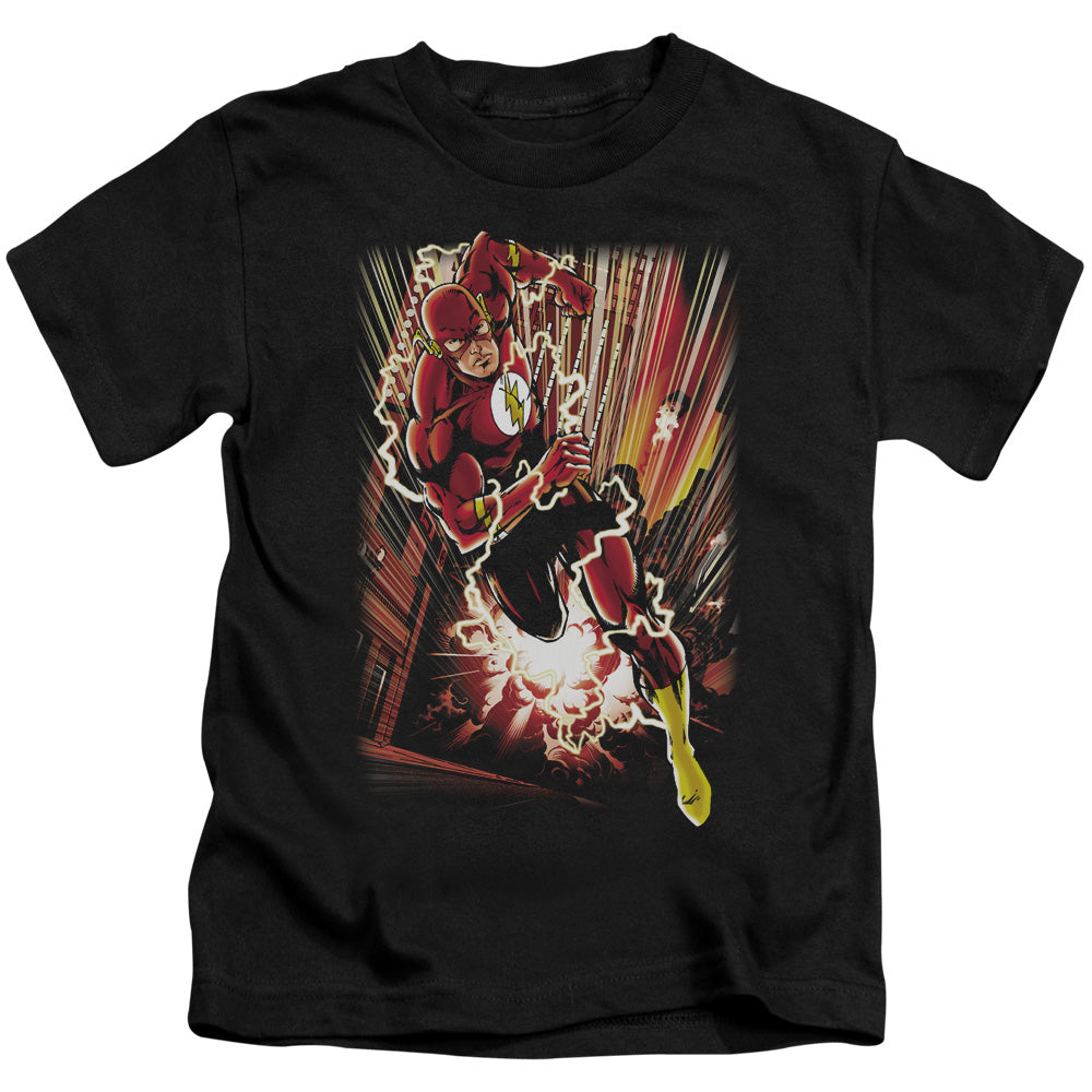 Justice League Street Speed Juvenile Kids Youth T Shirt Black
