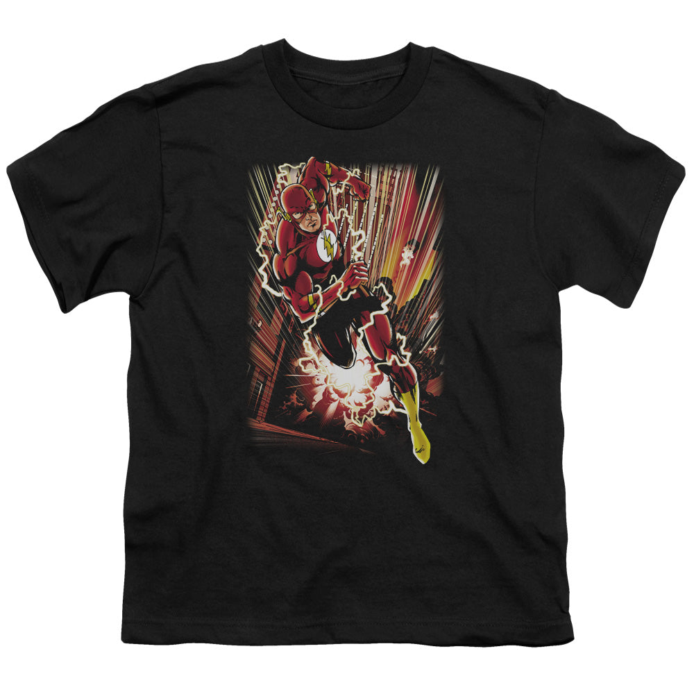 Justice League Street Speed Kids Youth T Shirt Black