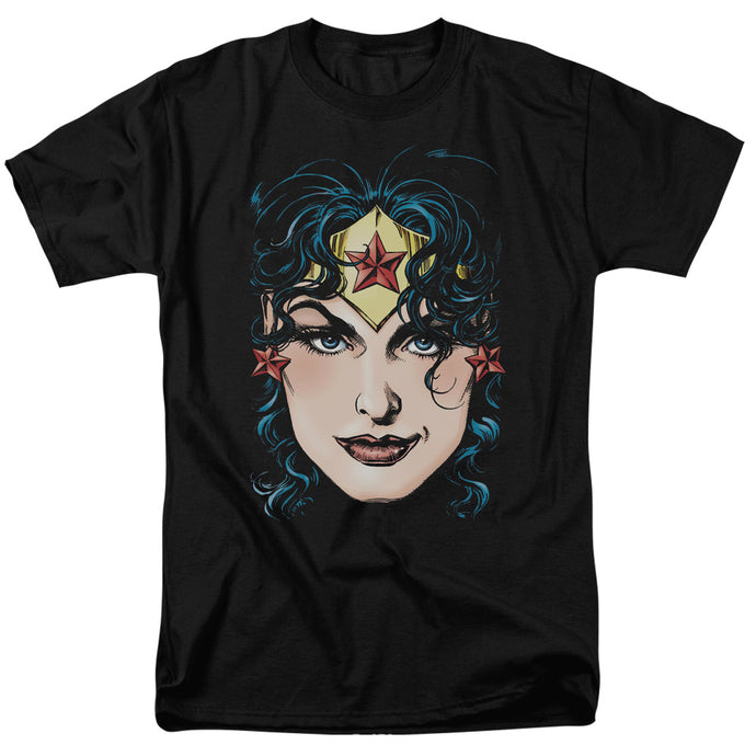 Justice League Wonder Woman Head Mens T Shirt Black