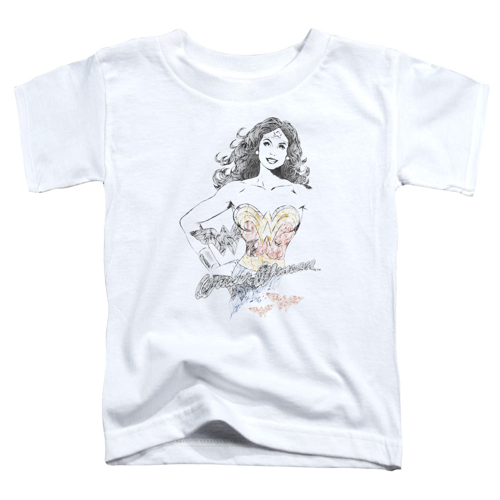 DCO Justice League Wonder Squiggles Toddler Kids Youth T Shirt White