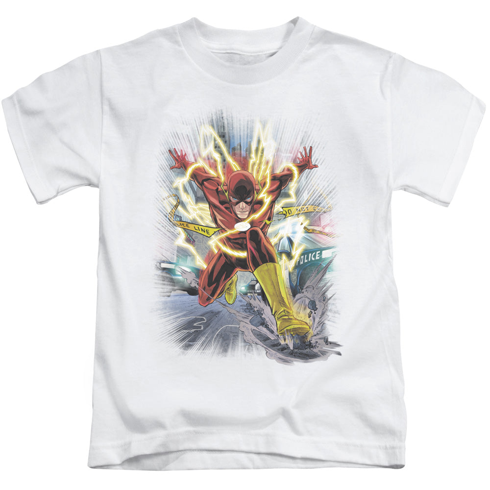Justice League Brightest Day Flash Juvenile Kids Youth T Shirt White
