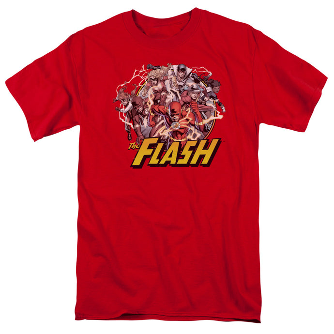 Justice League Flash Family Mens T Shirt Red
