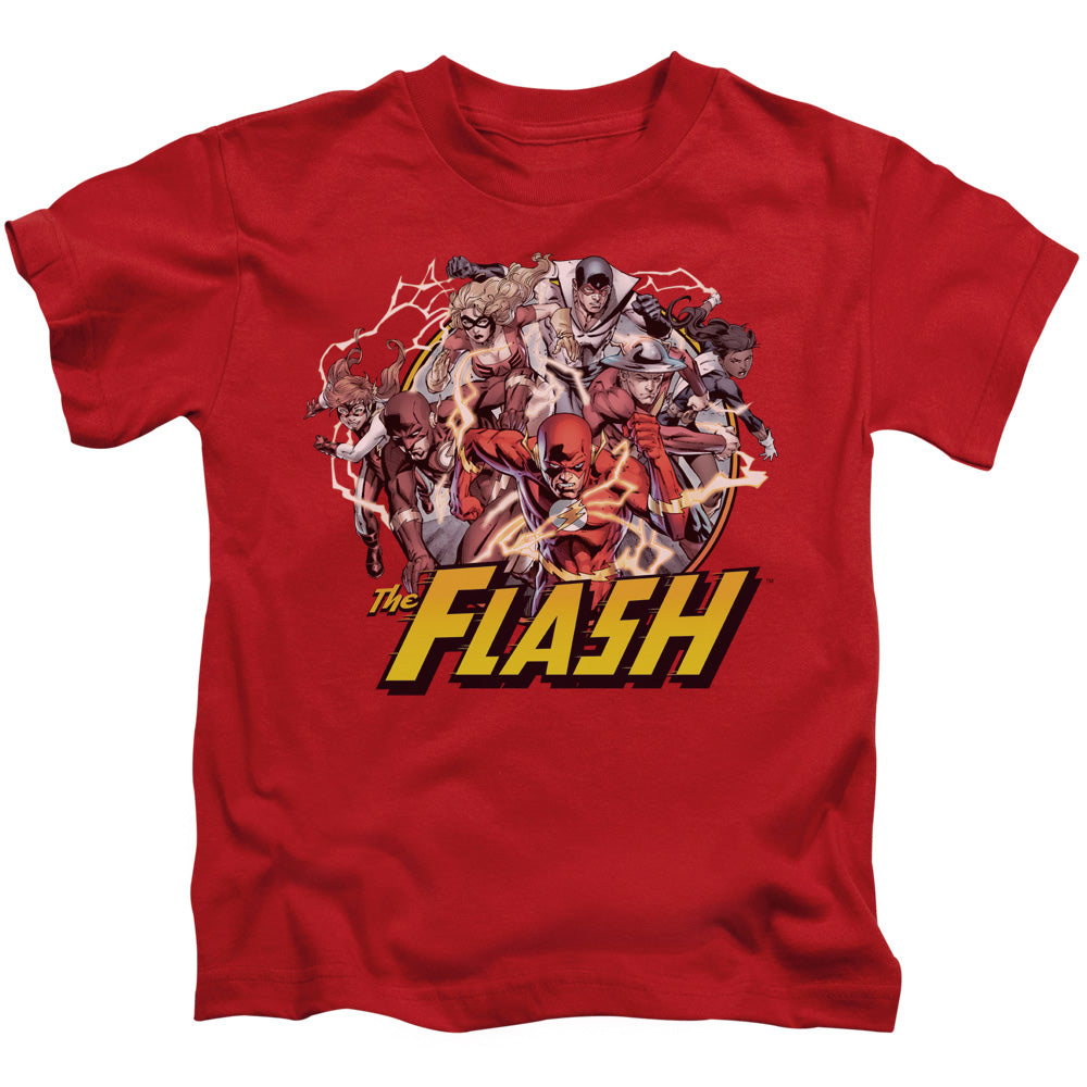 Justice League Flash Family Juvenile Kids Youth T Shirt Red
