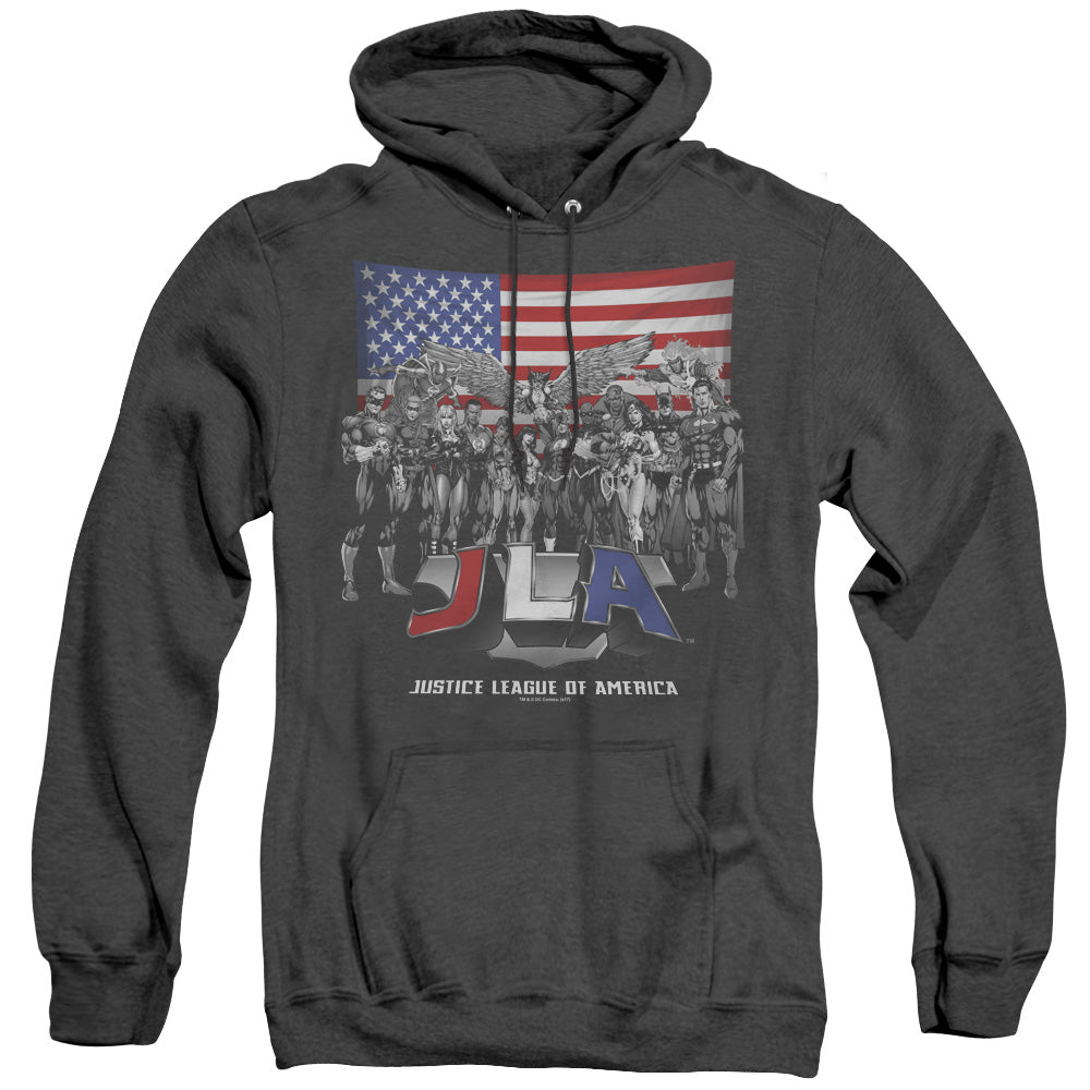 Justice League All American League Heather Mens Hoodie Black