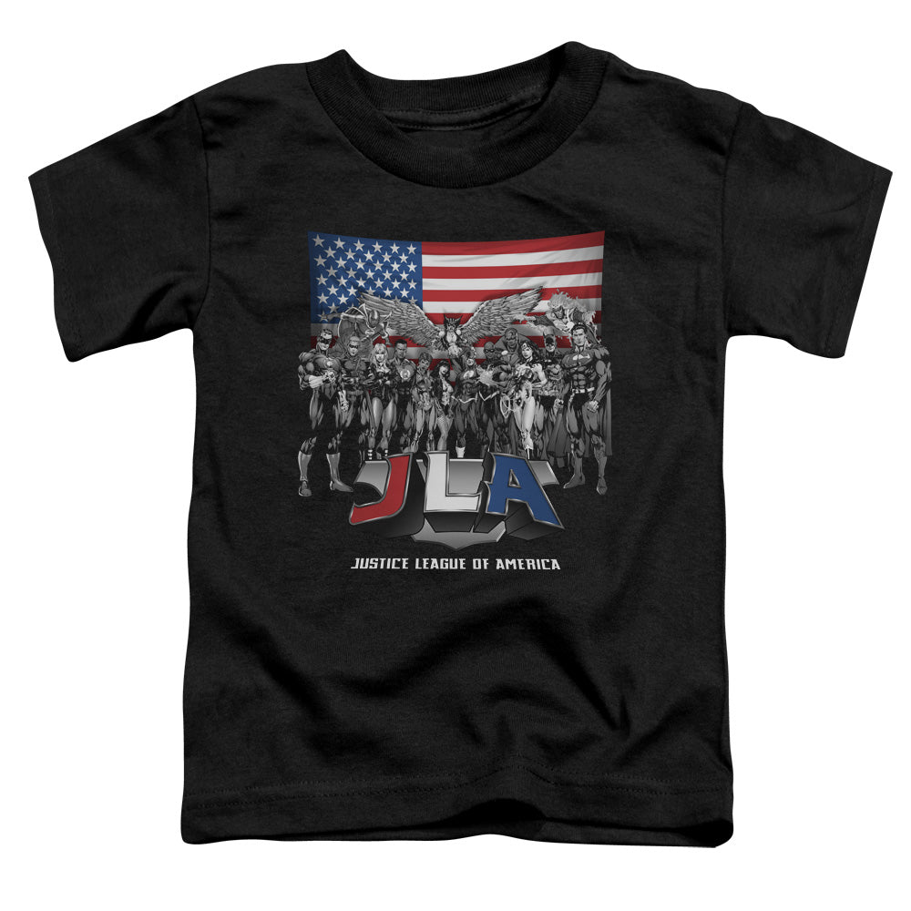 Justice League All American League Toddler Kids Youth T Shirt Black
