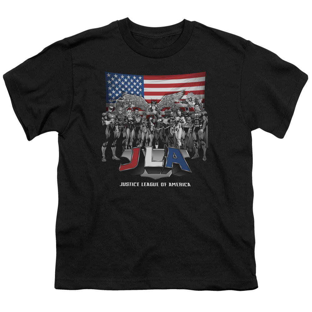 Justice League All American League Kids Youth T Shirt Black