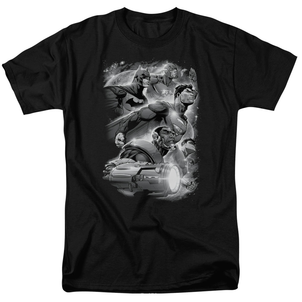 Justice League Atmospheric Mens T Shirt Black