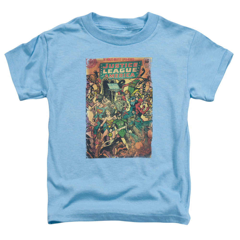Justice League No 212 Vintage Toddler Kids Youth T Shirt Carolina Blue