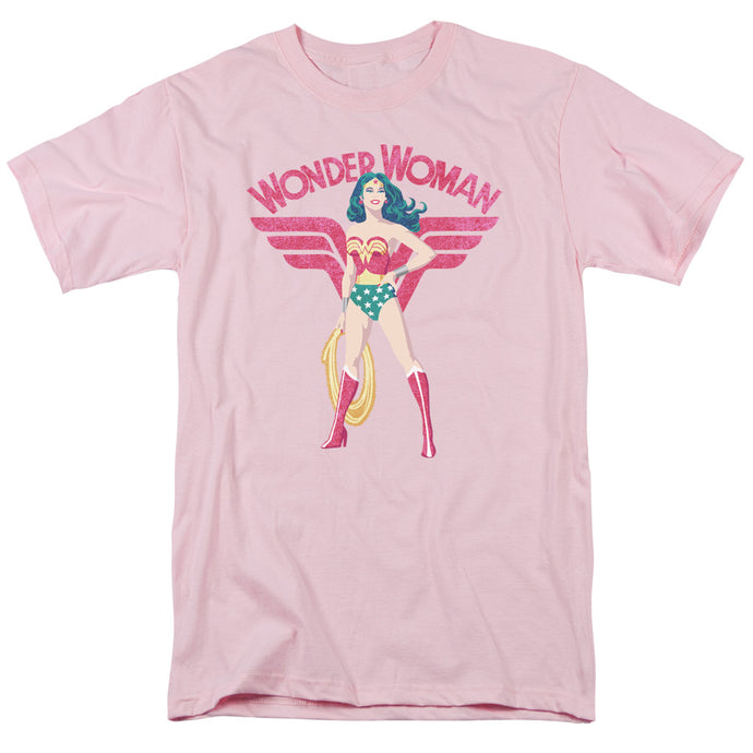 Justice League Wonder Woman Sparkle Mens T Shirt Pink