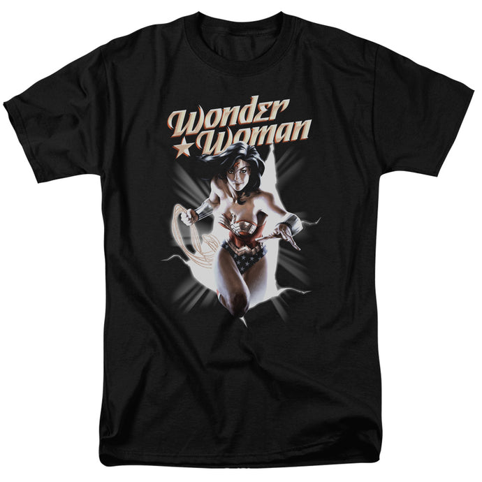 Justice League Wonder Woman Break Out Mens T Shirt Black