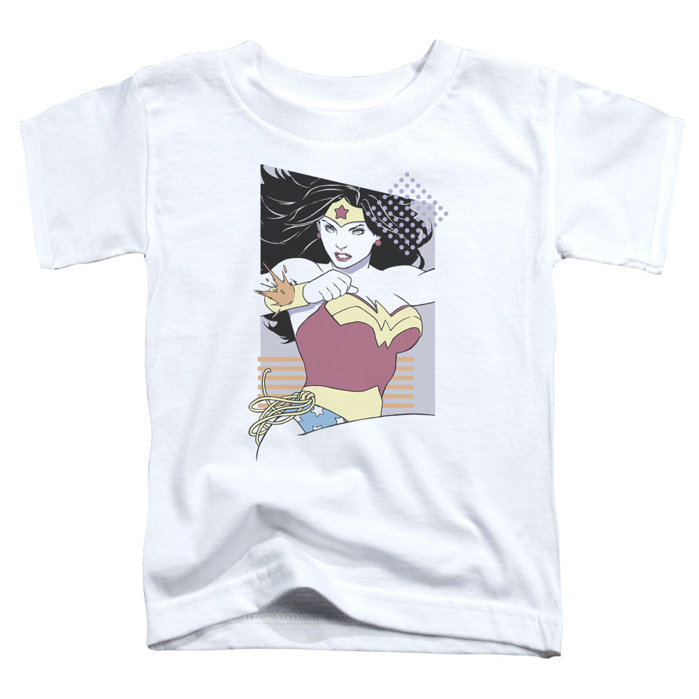 Justice League Ww 80s Minimal Toddler Kids Youth T Shirt White