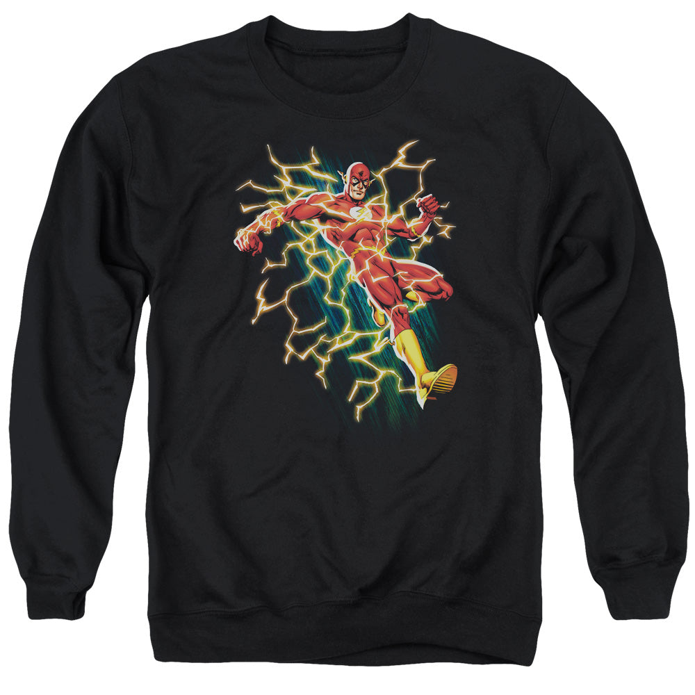 Justice League Electric Death Mens Crewneck Sweatshirt Black