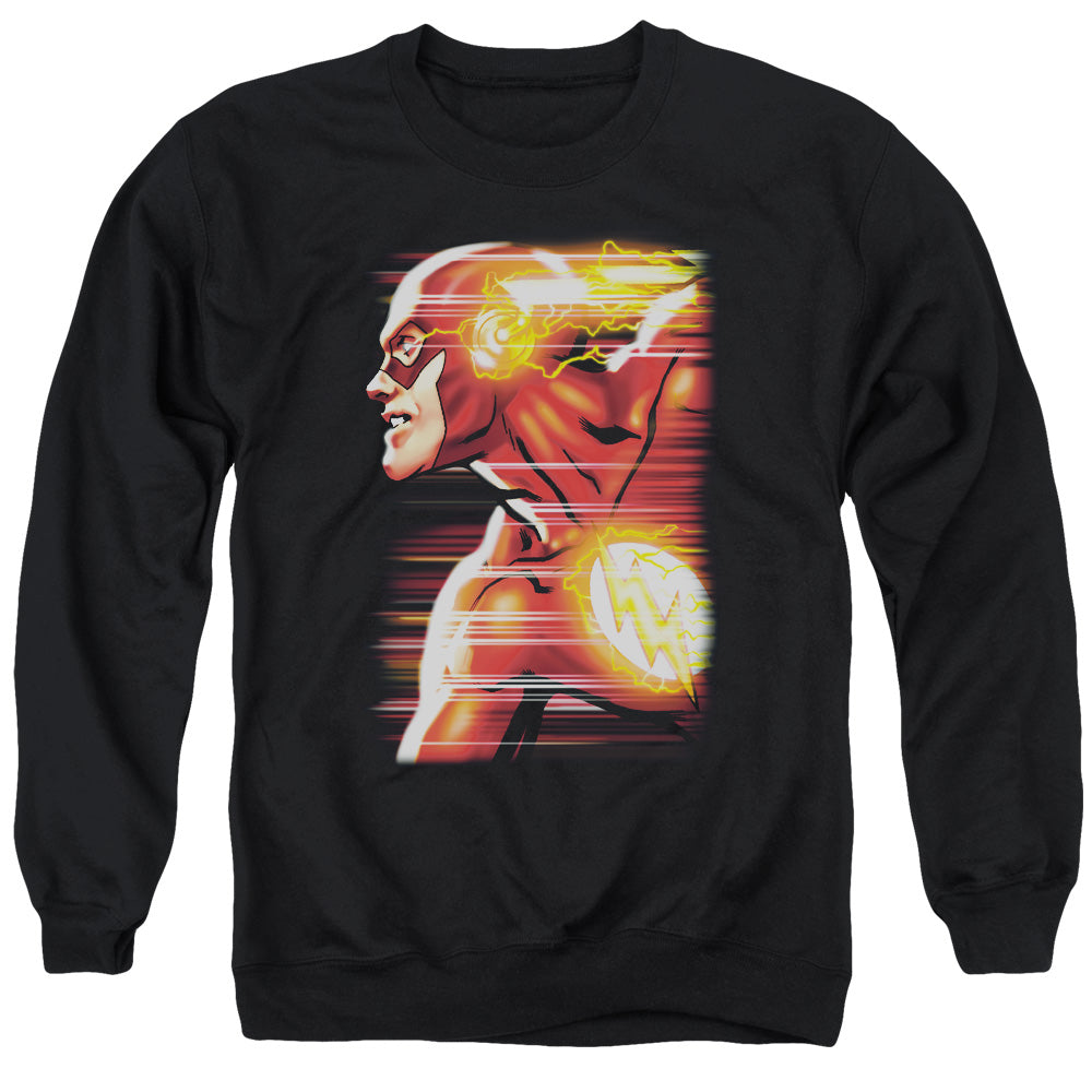 Justice League Speed Head Mens Crewneck Sweatshirt Black
