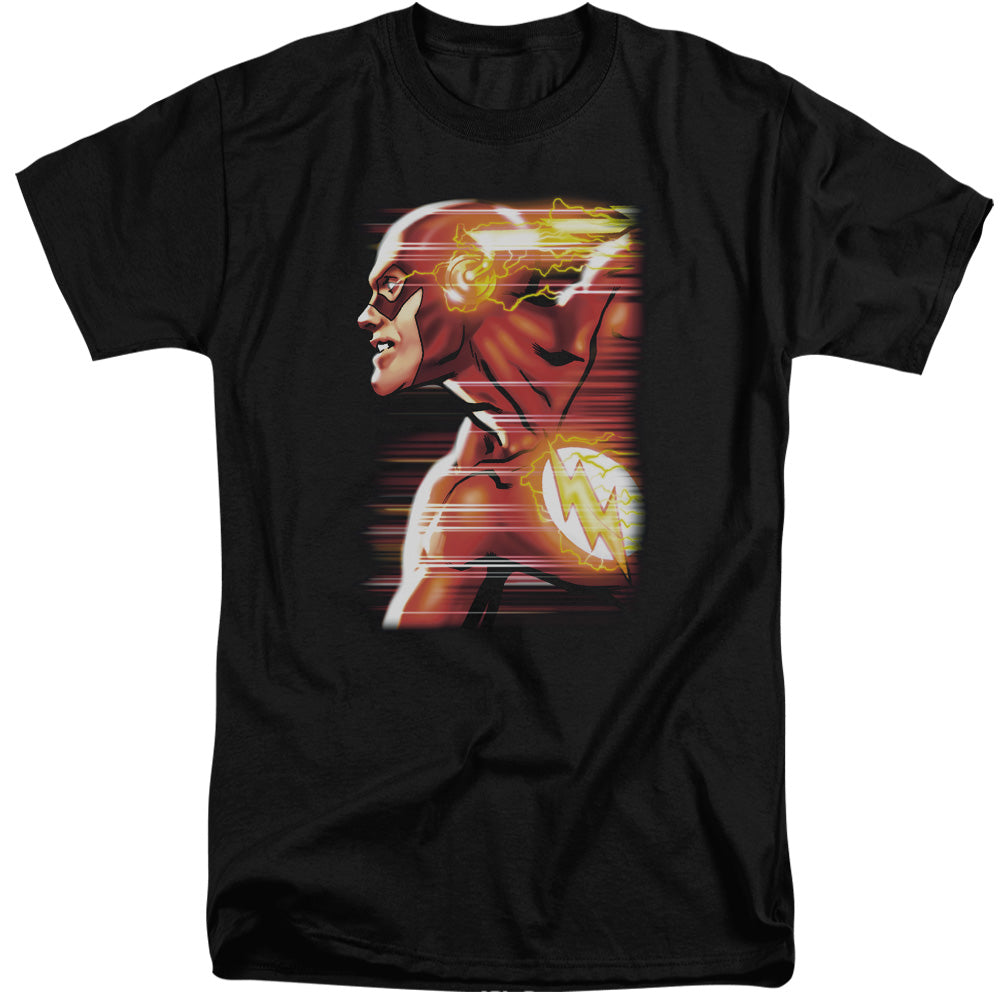 Justice League Of America Speed Head Mens Tall T Shirt Black Officially Licensed