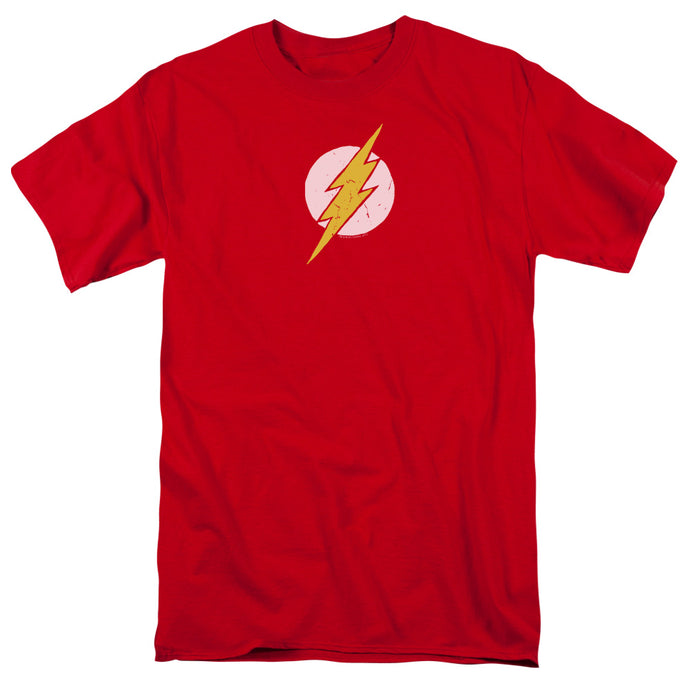 Justice League Rough Flash Mens T Shirt Red