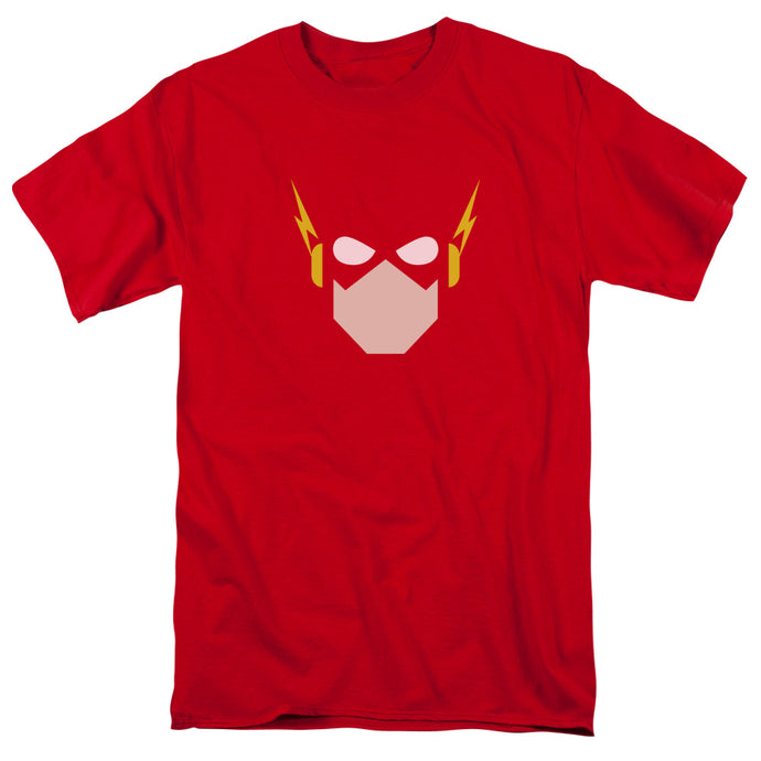 Justice League Flash Head Mens T Shirt Red