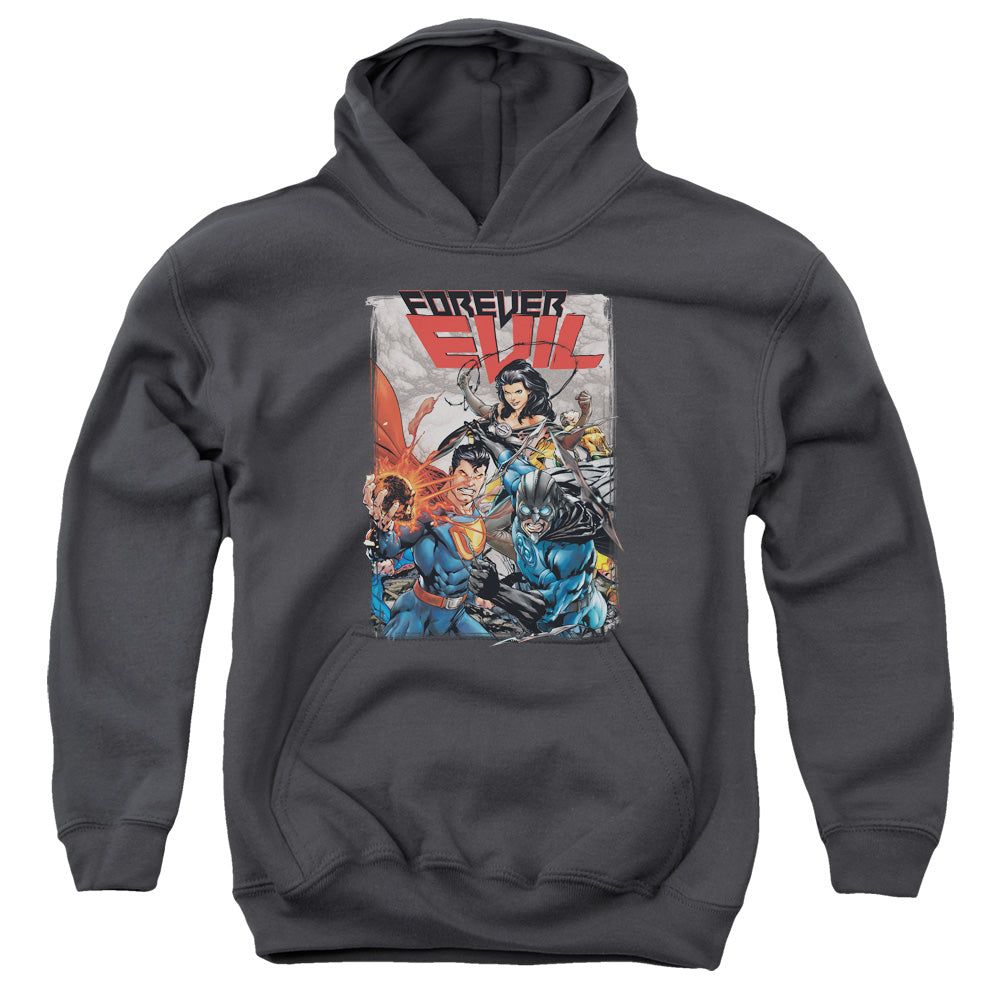 Justice League Crime Syndicate Kids Youth Hoodie Charcoal