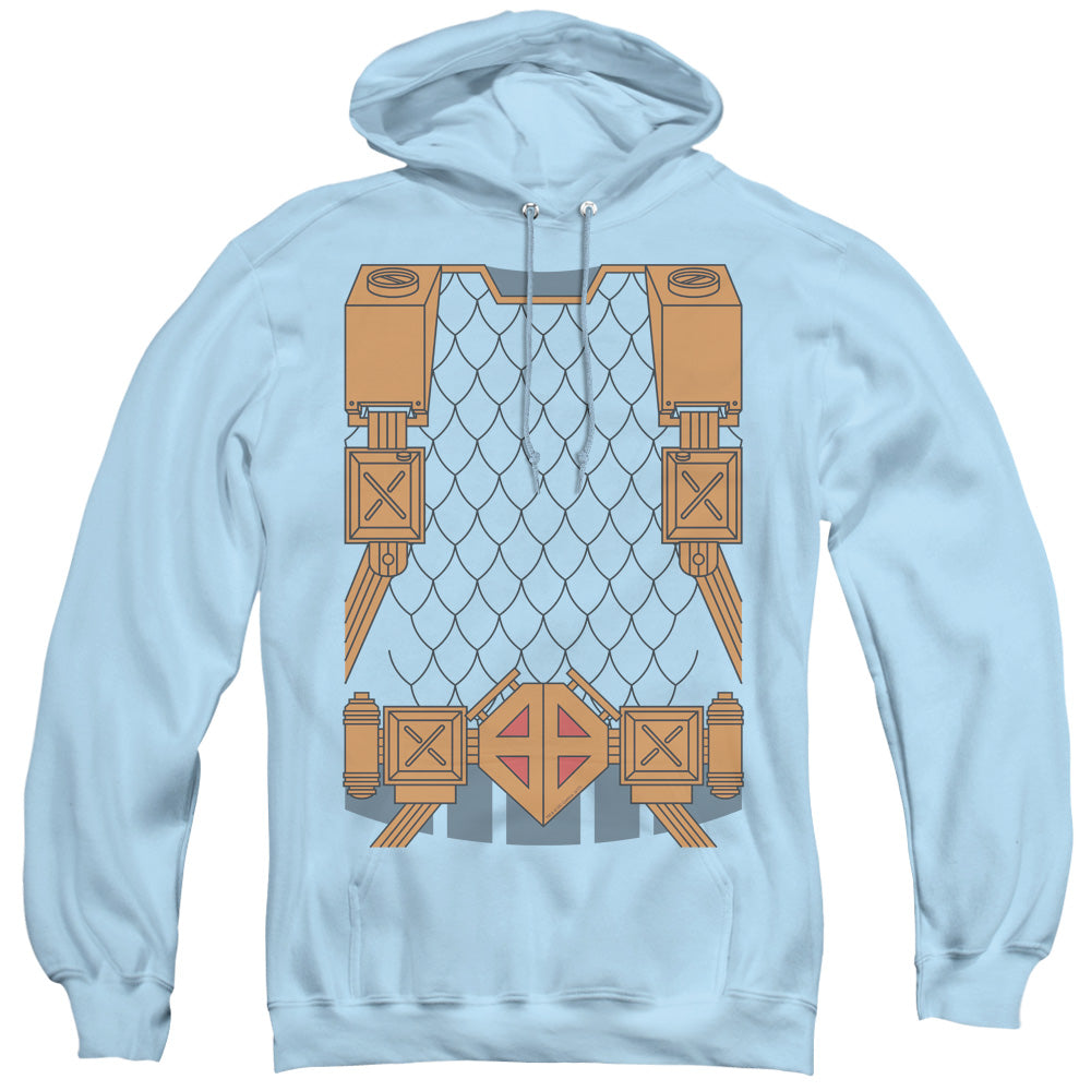 Justice League Deathstroke Uniform Mens Hoodie Light Blue