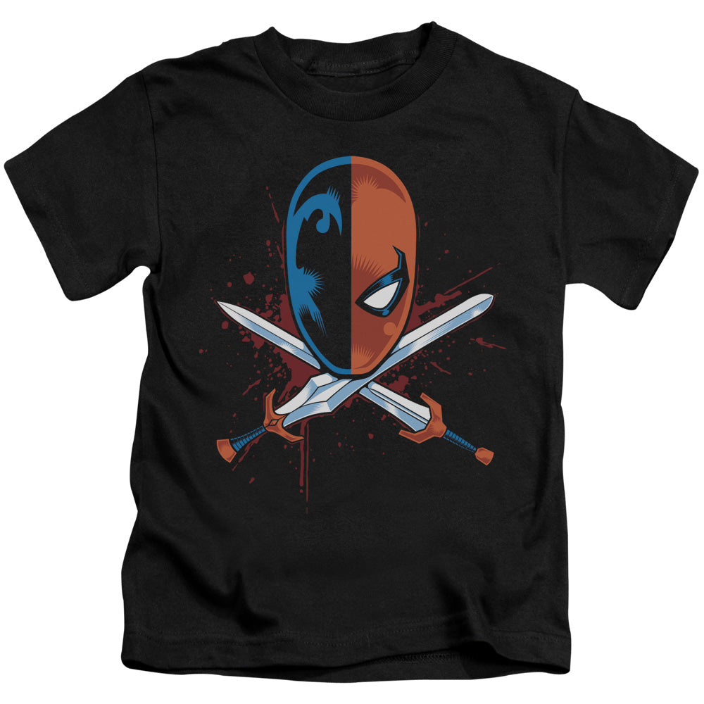 Justice League Crossed Swords Juvenile Kids Youth T Shirt Black