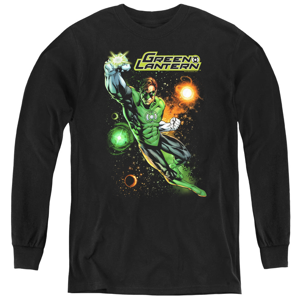 Justice League Galactic Guardian Long Sleeve Kids Youth T Shirt Black