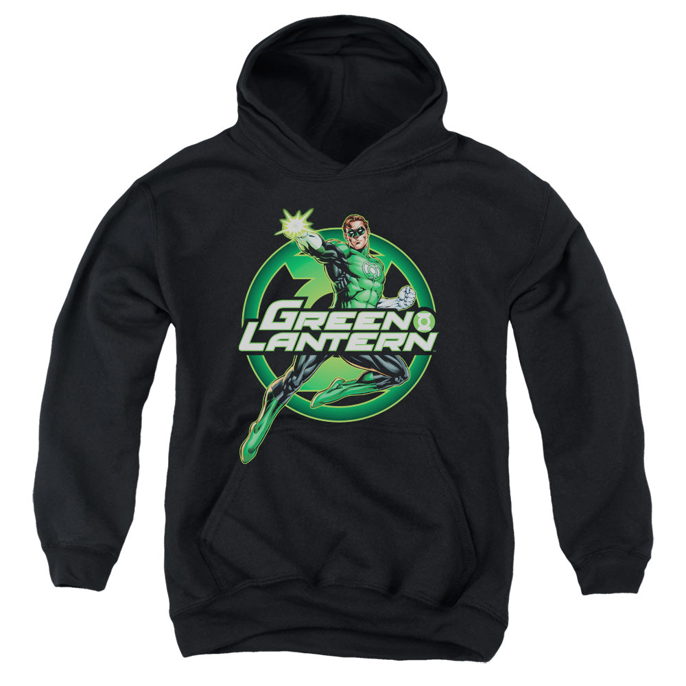 Justice League Lantern Glow Kids Youth Hoodie Black