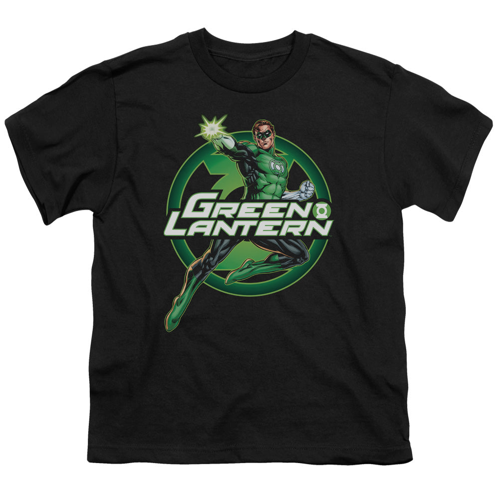 Justice League Lantern Glow Kids Youth T Shirt Black