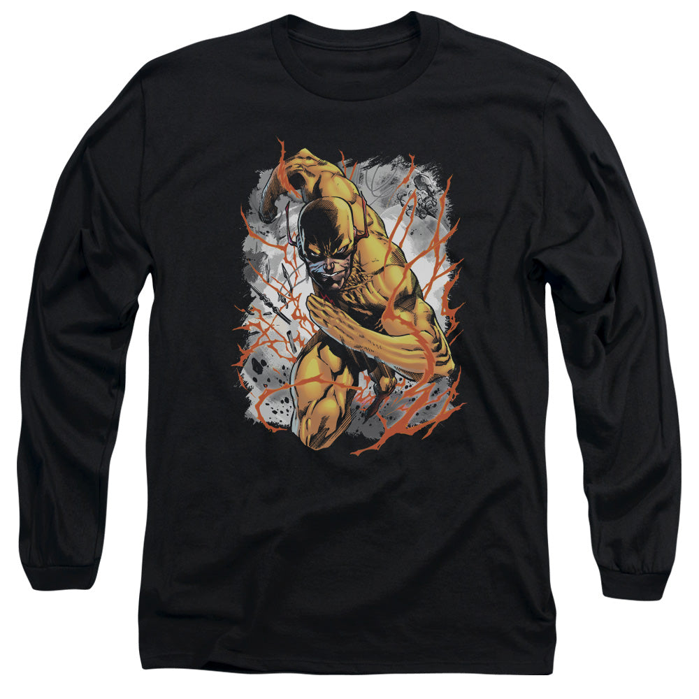 Justice League Reversed Mens Long Sleeve Shirt Black