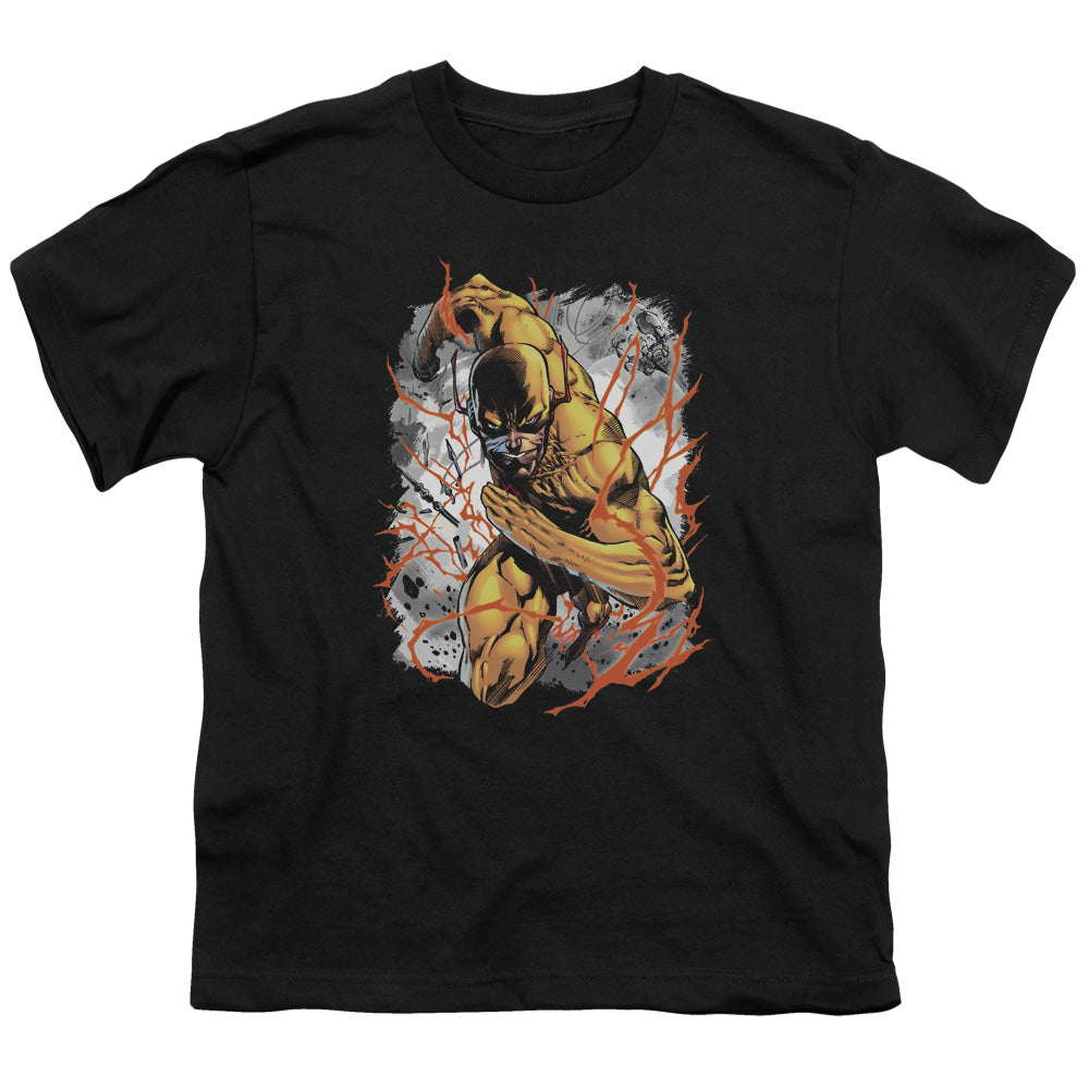 Justice League Reversed Kids Youth T Shirt Black
