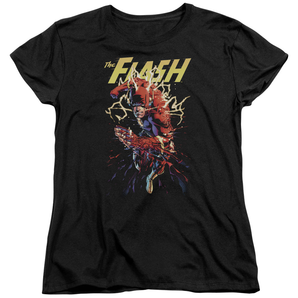 Justice League Ripping Apart Womens T Shirt Black