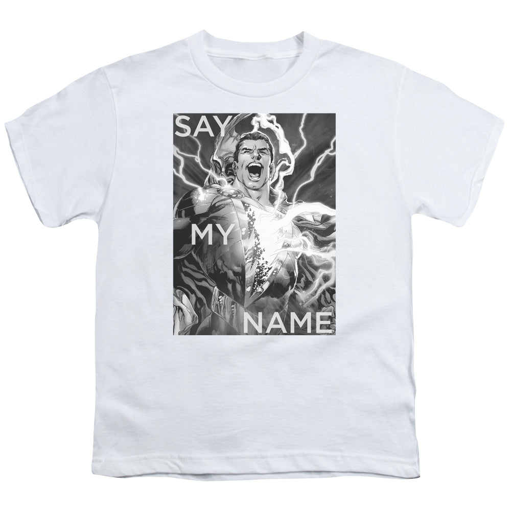 Justice League Say My Name Kids Youth T Shirt White