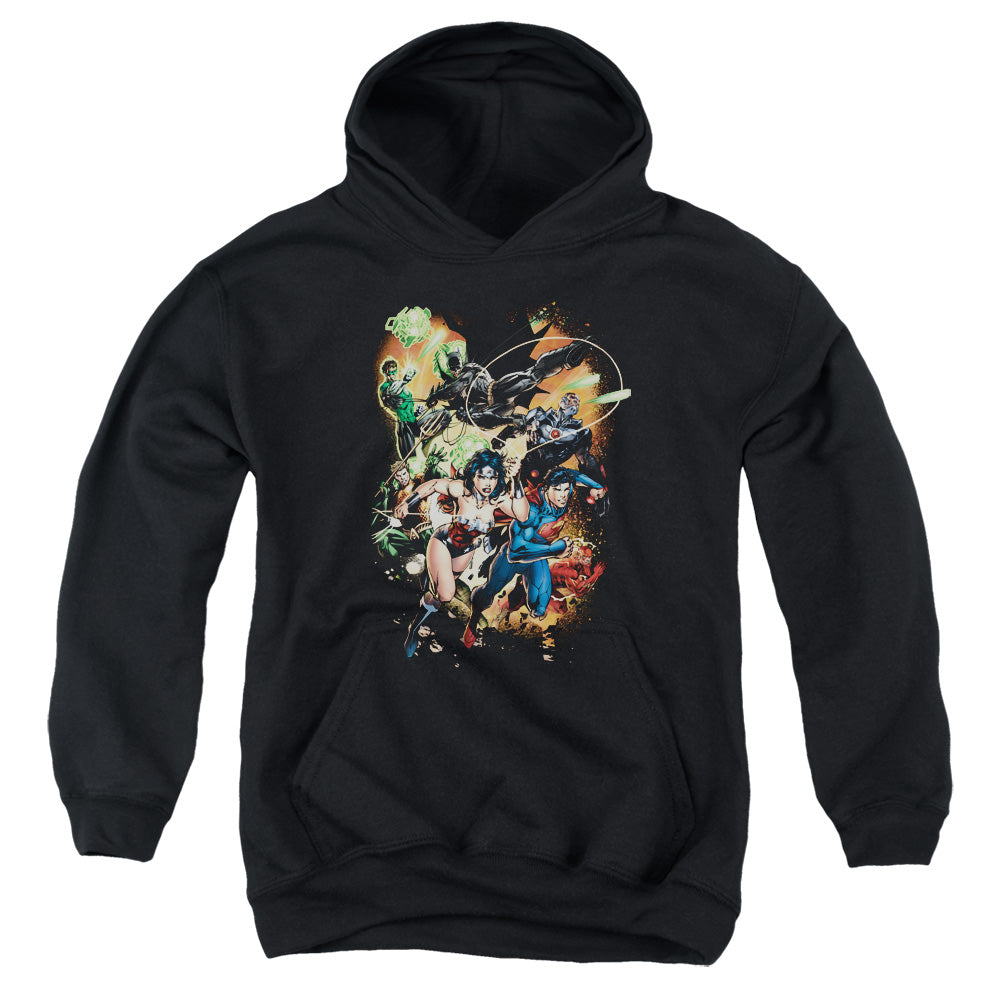Justice League Battle Ready Kids Youth Hoodie Black