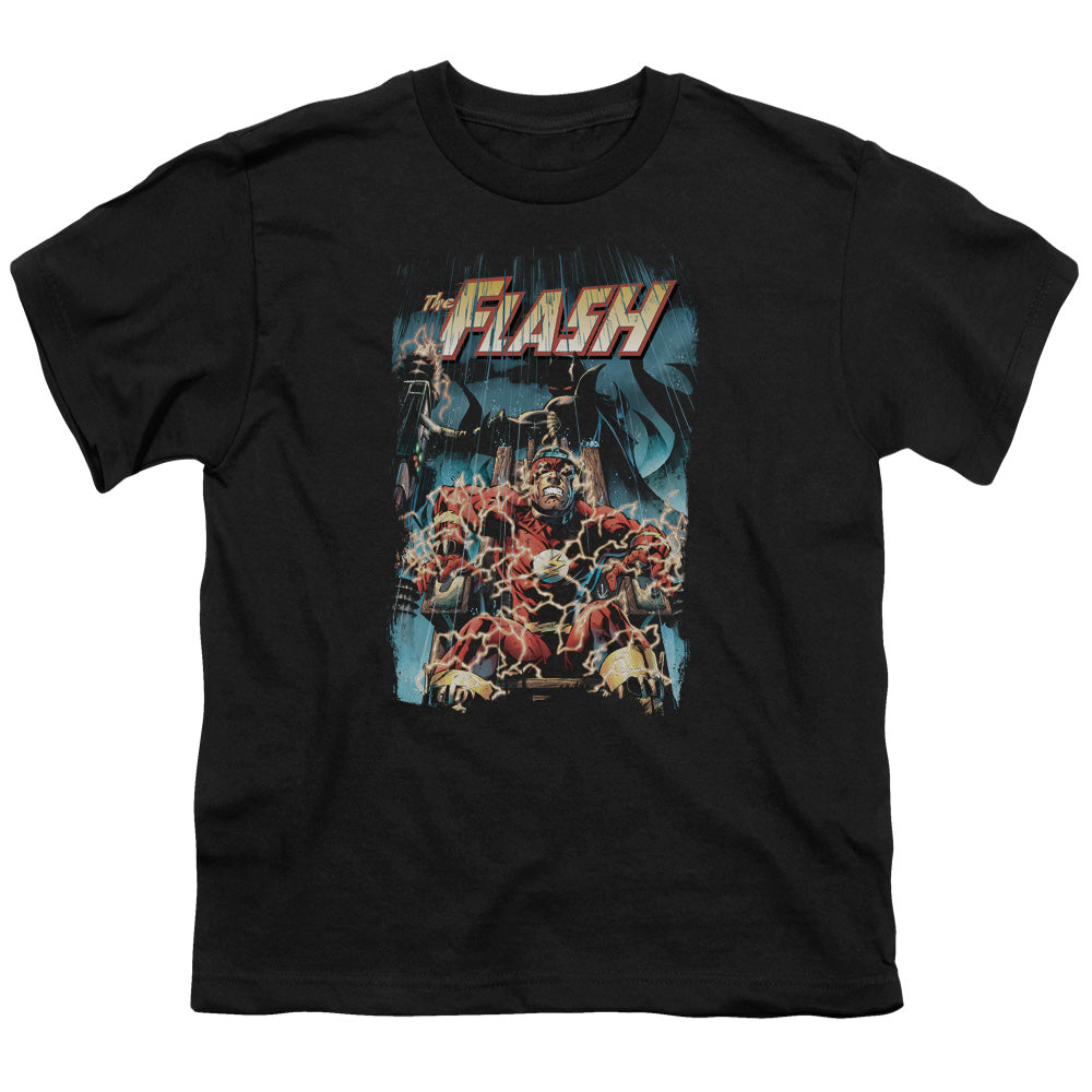 Justice League Electric Chair Kids Youth T Shirt Black