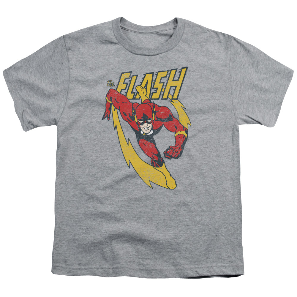 Justice League Lightning Trail Kids Youth T Shirt Athletic Heather