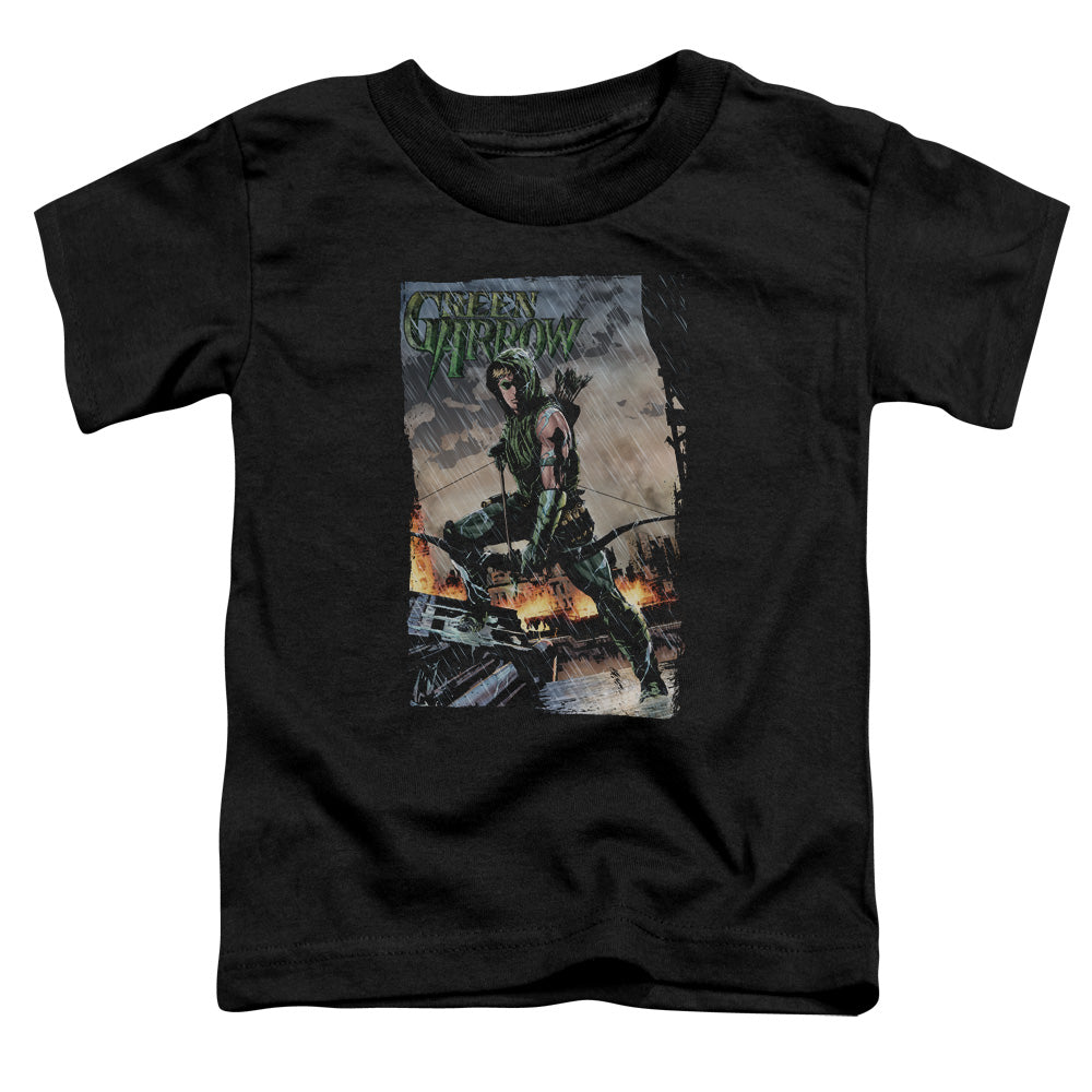 Justice League Fire and Rain Toddler Kids Youth T Shirt Black
