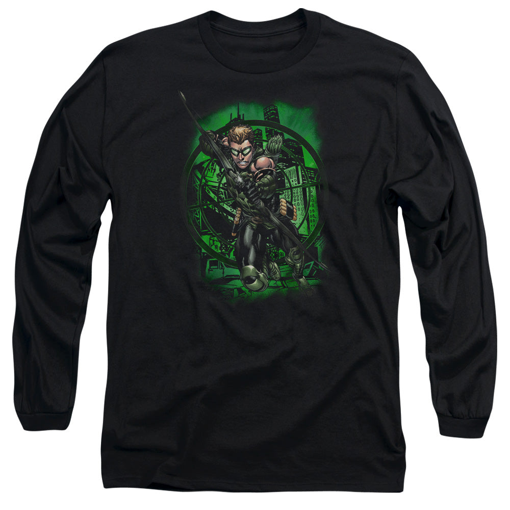 Justice League in My Sight Mens Long Sleeve Shirt Black