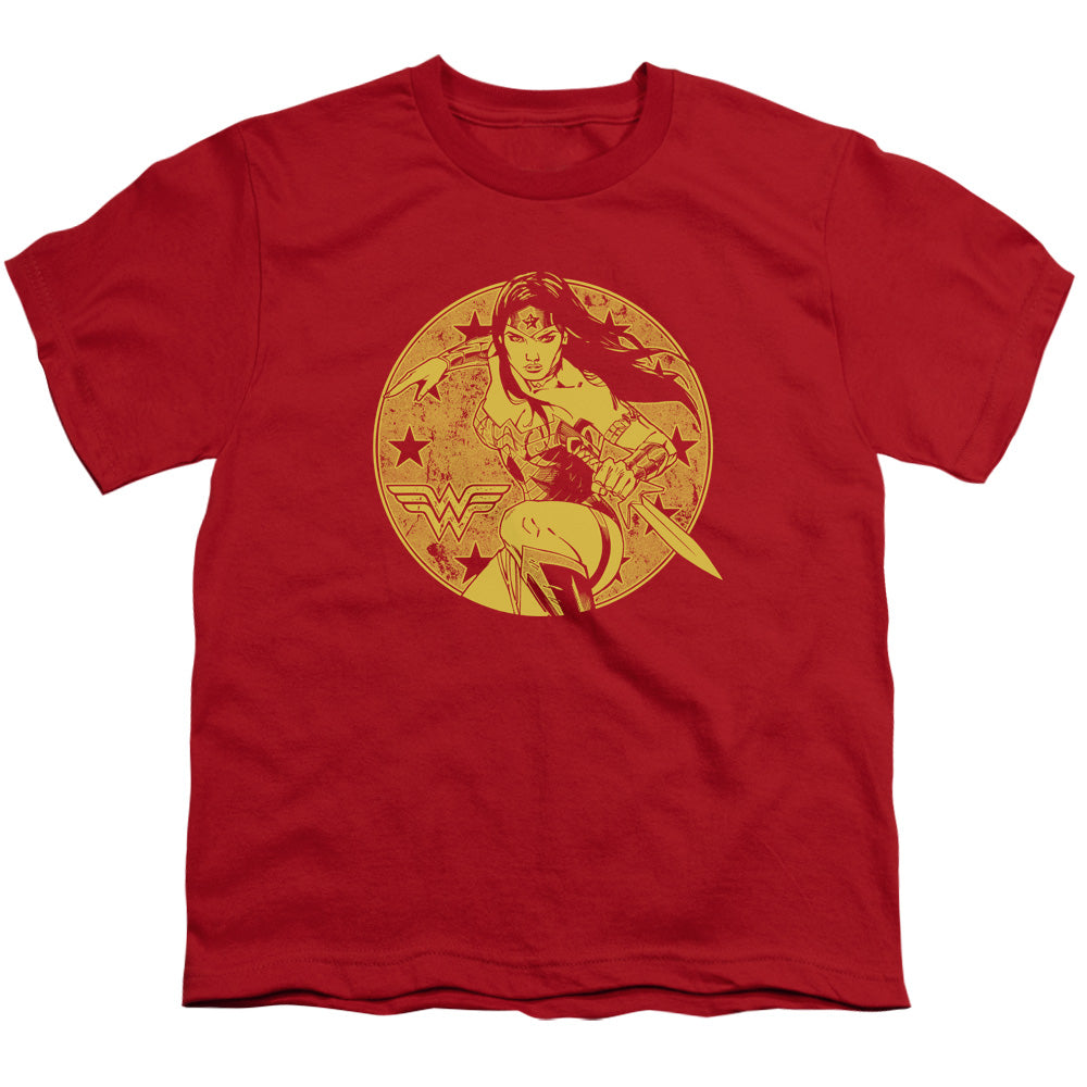 Justice League Young Wonder Kids Youth T Shirt Red