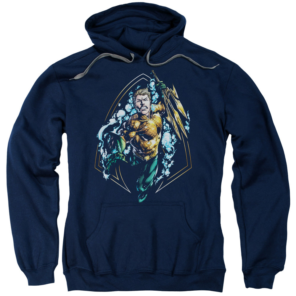 Justice League Thrashing Mens Hoodie Navy Blue