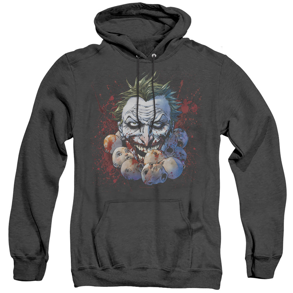 Justice League Doll Heads Heather Mens Hoodie Black