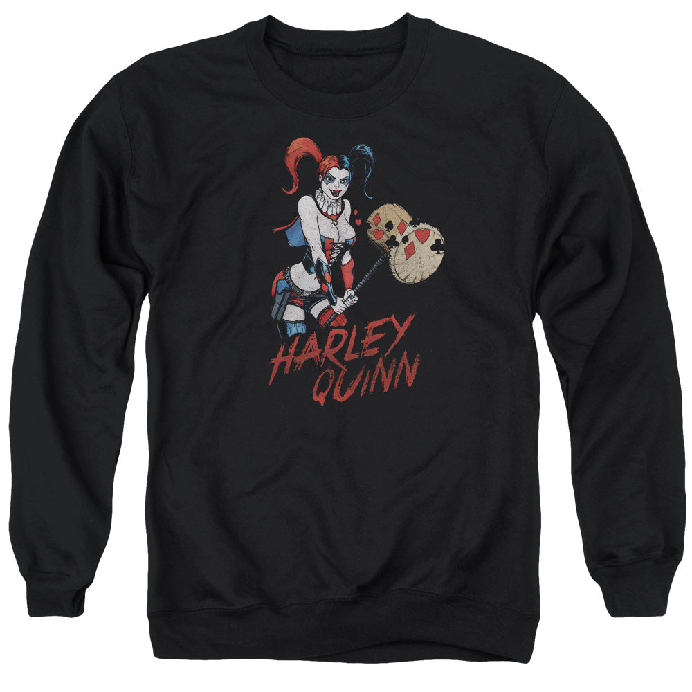 Justice League Harley Hammer Mens Crewneck Sweatshirt Black