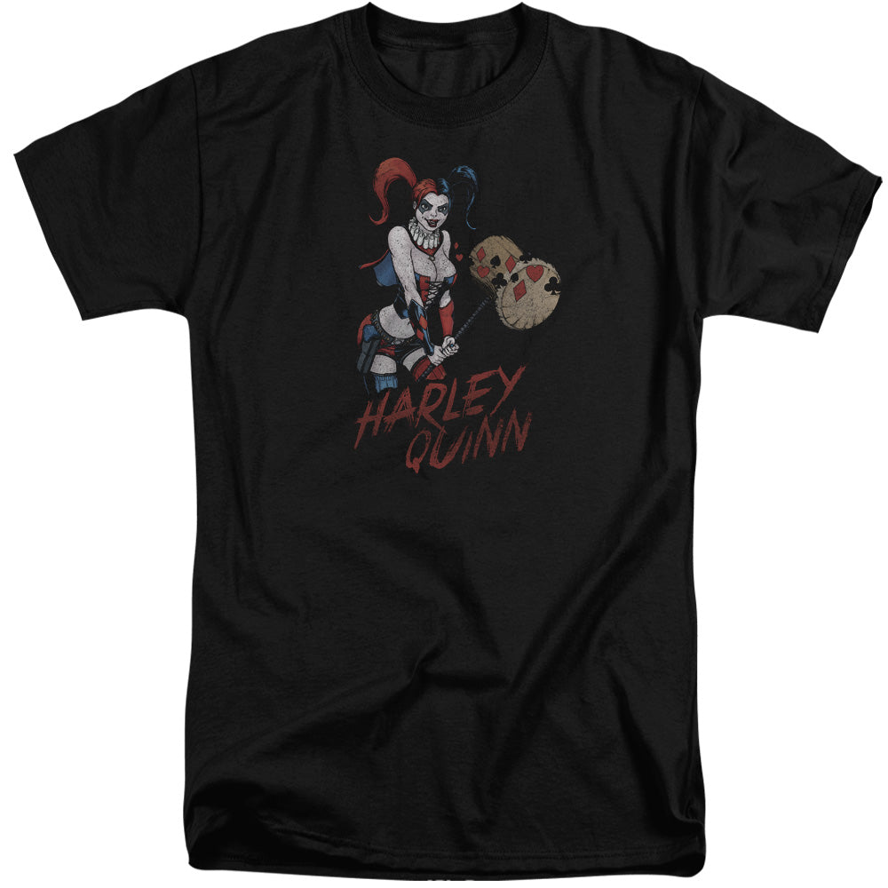 Justice League Harley Hammer Mens Tall T Shirt Black
